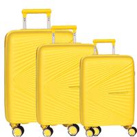 Fabrizio Worldpack Vegas Kofferset S/M/L 4 Rollen,  Gelb
