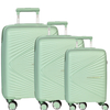 Fabrizio Worldpack Vegas Kofferset S/M/L 4 Rollen,  Grün