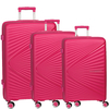 Fabrizio Worldpack Vegas Kofferset S/M/L 4 Rollen,  Pink