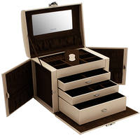 Friedrich23 Cordoba Schmuckkoffer aus Leder,  Beige