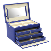 Friedrich23 Jolie 2.0 Schmuckkoffer Kreuznarben-Optik Limited Edition,  Blau
