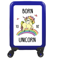 meinTrolley Born To Be Unicorn S,  4 Rollen,  55 cm,  32 L,  Blau