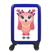 meinTrolley Eule S,  4 Rollen,  55 cm,  32 L,  Blau
