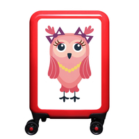 meinTrolley Eule S,  4 Rollen,  55 cm,  32 L,  Rot