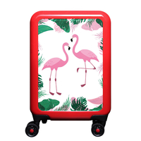 meinTrolley Flamingos S,  4 Rollen,  55 cm,  32 L,  Rot