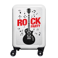 meinTrolley Rockparty S,  4 Rollen,  55 cm,  32 L,  Weiß