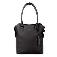 SOCHA 4WAY Damen Handtasche 32 cm,  Schwarz