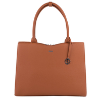 SOCHA Midi Damen Handtasche 39 cm,  Braun