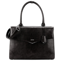 SOCHA Silver Tip Damen Handtasche 45 cm,  Schwarz