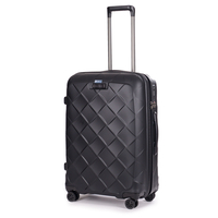 Stratic Leather & More Trolley M,  4 Rollen,  66 cm,  65 L,  Schwarz
