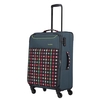 travelite Argon Trolley M,  4 Rollen,  67 cm,  57 L,  Blau-kariert