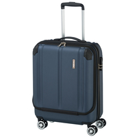 travelite City Kabinentrolley 4 Rollen mit Vortasche,  Blau