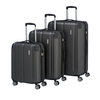 travelite City Koffer Set 3-teilig L/M/S 4 Rollen erweiterbar S-M-L,  Grau