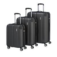 travelite City Koffer Set 3-teilig L/M/S 4 Rollen erweiterbar S-M-L,  Grau