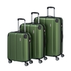 travelite City Koffer Set 3-teilig L/M/S 4 Rollen erweiterbar S-M-L,  Grün