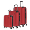 travelite City Koffer Set 3-teilig L/M/S 4 Rollen erweiterbar S-M-L,  Rot