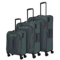 travelite Croatia Kofferset S/M/L 4 Rollen,  Dunkelgrün