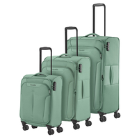 travelite Croatia Kofferset S/M/L 4 Rollen,  Grün