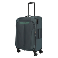 travelite Croatia Trolley M,  4 Rollen,  67 cm,  61 L,  Dunkelgrün