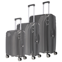 travelite Elvaa Kofferset 4 Rollen L/M/S,  Schwarz