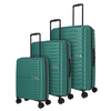 travelite Trient Kofferset 4 Rollen L/M/S,  Grün