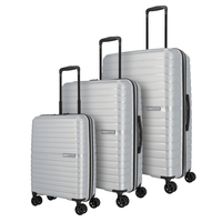 travelite Trient Kofferset 4 Rollen L/M/S,  Silber