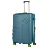 travelite Vector Trolley L,  4 Rollen,  77 cm,  103 L,  Petrol/limone
