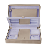 Windrose Corbello Schmuckbox aus Feinsynthetik,  Beige