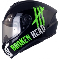 Broken Head (A-Minus-Ware) Adrenalin Therapy 4X Schwarz-Neon-Grün Glanz Lim...