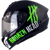 Broken Head (A-Minus-Ware) Adrenalin Therapy 4X Schwarz-Neon-Grün Glanz Lim...