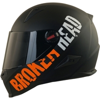 Broken Head (A-Minus-Ware) BeProud Orange Set Motorradhelm incl. schwarzem Vi...