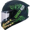 Broken Head (B-Ware) Integralhelm Broken Skull Green Grinder