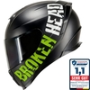 Broken Head BeProud Sport Grün Motorradhelm + Schwarzes Visier