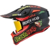Broken Head Crosshelm FreakZone Schwarz-Rot + MX-Brille MADREX "Broken Head F...