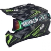 Broken Head Crosshelm Squadron Grau + MX-Brille Regulator Grün Verspiegelt