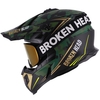 Broken Head Crosshelm Squadron Grün-Gold + MX-Brille Struggler Gold