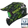 Broken Head Crosshelm Squadron Rebelution Grün + MX-2 Brille Schwarz