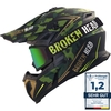 Broken Head Crosshelm Squadron Rebelution Grün-Gold + MX-2 Brille Schwarz