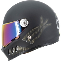 Broken Head Gasman Motorradhelm + Iridium und Schwarzem Visier