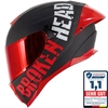Broken Head Integralhelm BeProud Pro Sport Rot Sonnenblende + Verspiegeltes V...