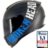 Broken Head Integralhelm BeProud Sport Blau + Schwarzes Visier