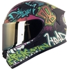 Broken Head Integralhelm InYourFace Schwarz + Gold Verspiegeltes Visier