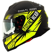 Broken Head Integralhelm mit Sonnenblende Division Gelb