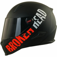 Broken Head Motorradhelm (XXL) BeProud Rot + Schwarzes Visier