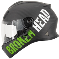 Broken Head Racing-Helm BeProud Light Carbon Grün - Limited Edition