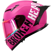 Broken Head Street Division Pink Matt Mit Pink Verspiegeltem Visier