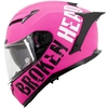 Broken Head Street Division Pink Matt Sport Helm Mit Sonnenblende