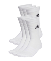 adidas Cush Crew 6er Pack Socken Weiss Schwarz