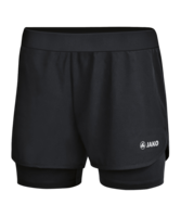 JAKO 2-in-1 Trainingsshort Damen Schwarz F08