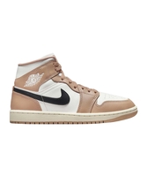 Jordan Air 1 Mid Damen Weiss Beige Schwarz F103